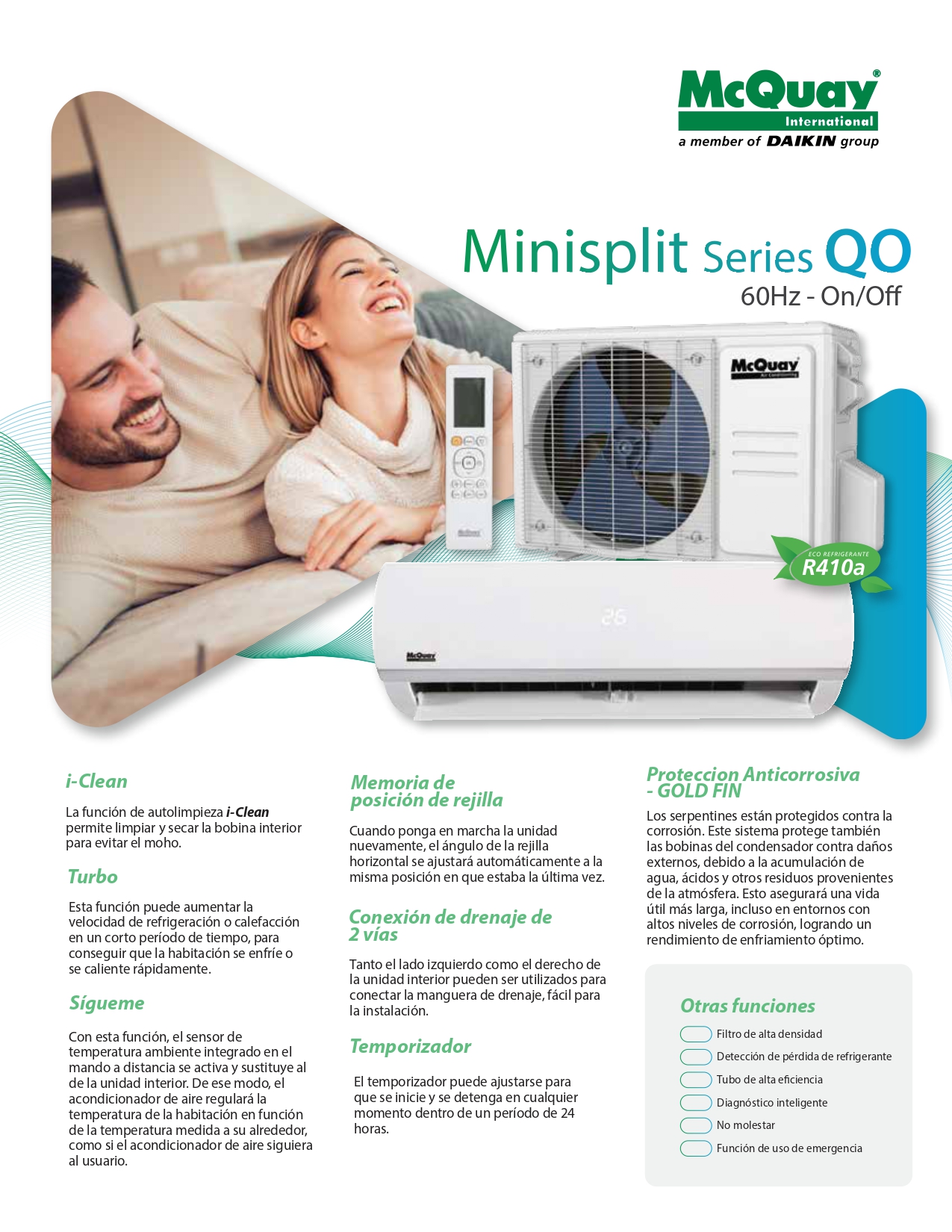 Minisplit McQuay Convencional 12000BTU