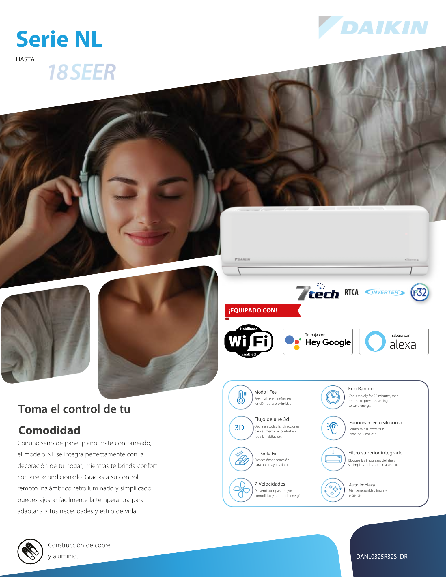 Minisplit Daikin Inverter 12000BTU Tipo B – 7Tech