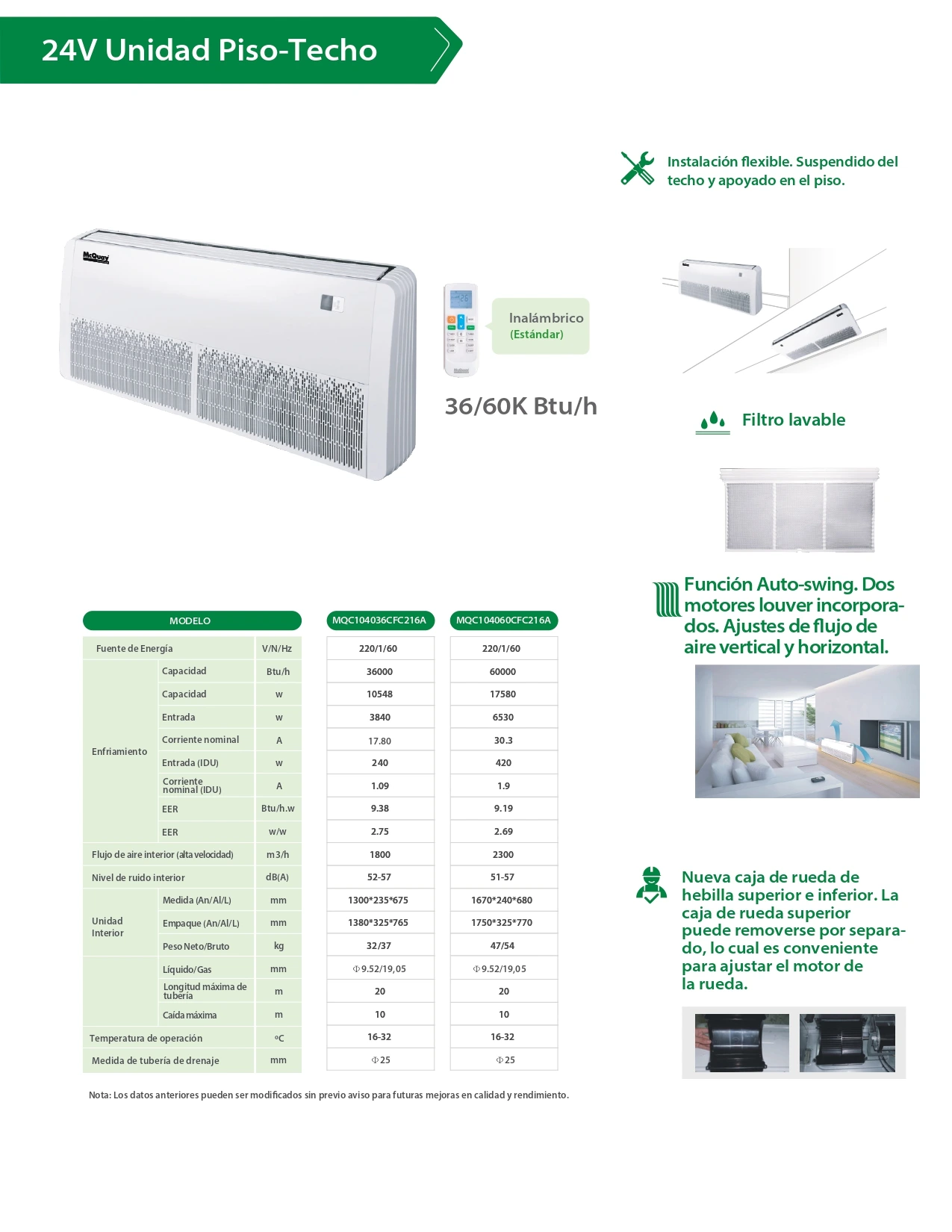 Fancoil Desnudo + Condensadora 60.000 BTU 5TR R410A 220V 5 Fancoil Desnudo + Condensadora 60.000 BTU 5TR R410A 220V - Imagen 5