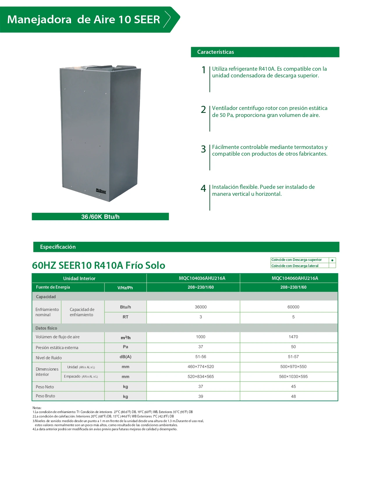 Fancoil Desnudo + Condensadora 60.000 BTU 5TR R410A 220V 6 Fancoil Desnudo + Condensadora 60.000 BTU 5TR R410A 220V - Imagen 6